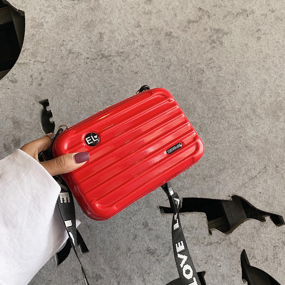 Suitcase Shaped Women Crossbody Handbag 