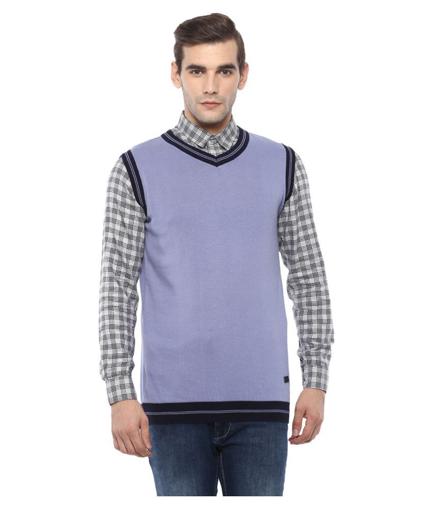 Red Chief Purple Round Neck Sweater 