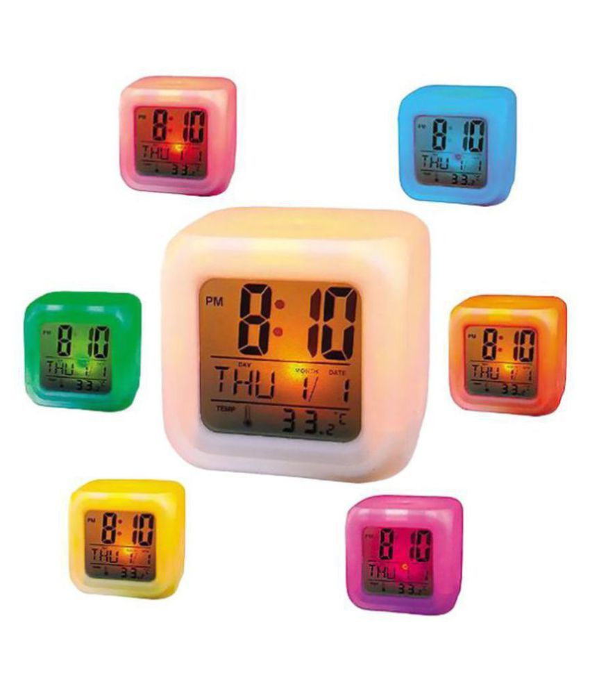Mantavya Digital 7 Color Alarm Clock Pack of 1 Buy Mantavya Digital
