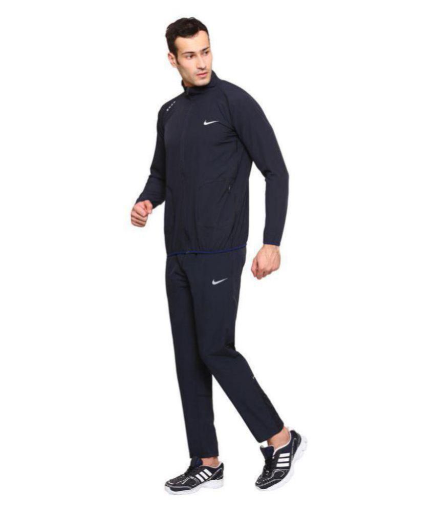 nike blue polyester lycra tracksuit