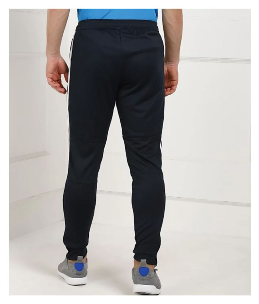 adidas black polyester lycra trackpants