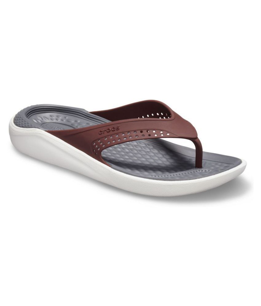 Crocs Relaxed Fit Red Daily Slippers Price in India- Buy Crocs Relaxed ...