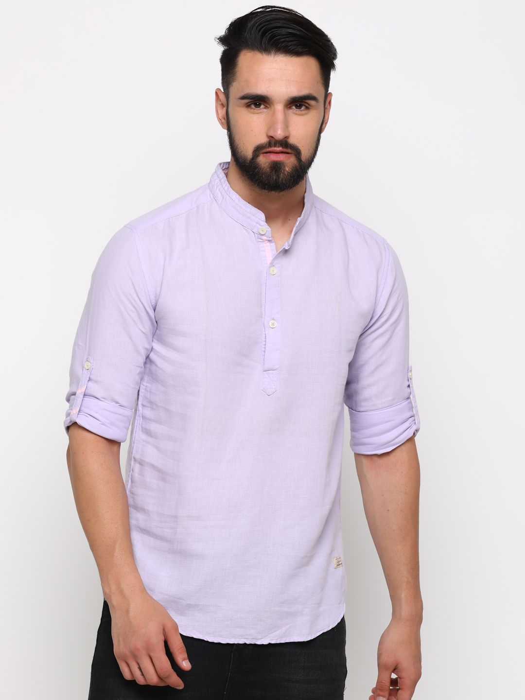 Showoff 100 Percent Cotton Blue Solids Shirt - Buy Showoff 100 Percent ...