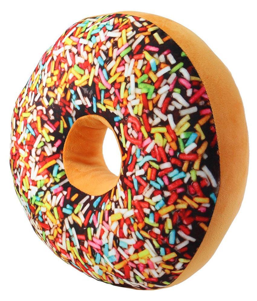 Donut Ring Plush Pillows Doughnut Shaped Funny Soft Novelty Cushion