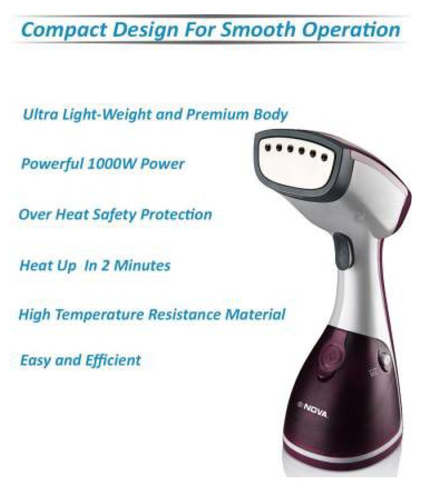Nova NGS 2286 1000W Powerful Garment Steamer (Purple) Price in India