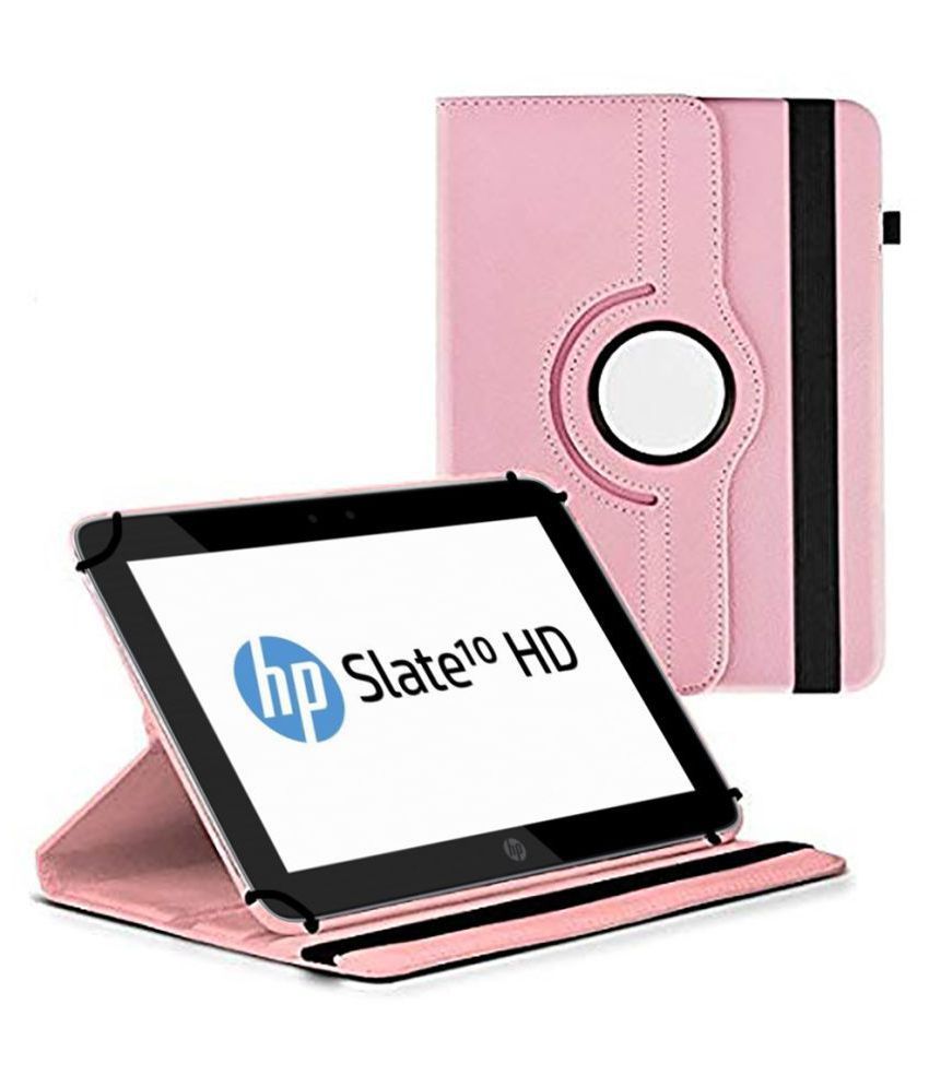 HP Tablet 10 Flip Cover By TGK Pink Cases & Covers Online at Low