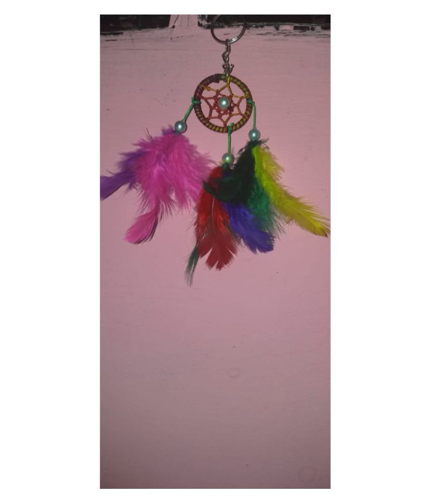     			new lucky Feather Multicolour Dream Catcher - Pack of 1 ( 10 X 3 cms )