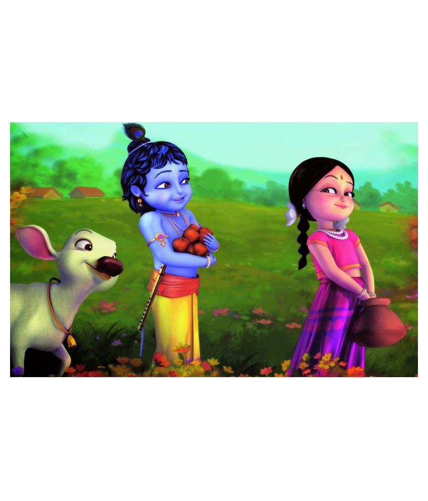 Yellow Alley Krishna Cartoon Poster- Kids poster Paper Wall Poster Without  Frame: Buy Yellow Alley Krishna Cartoon Poster- Kids poster Paper Wall  Poster Without Frame at Best Price in India on Snapdeal
