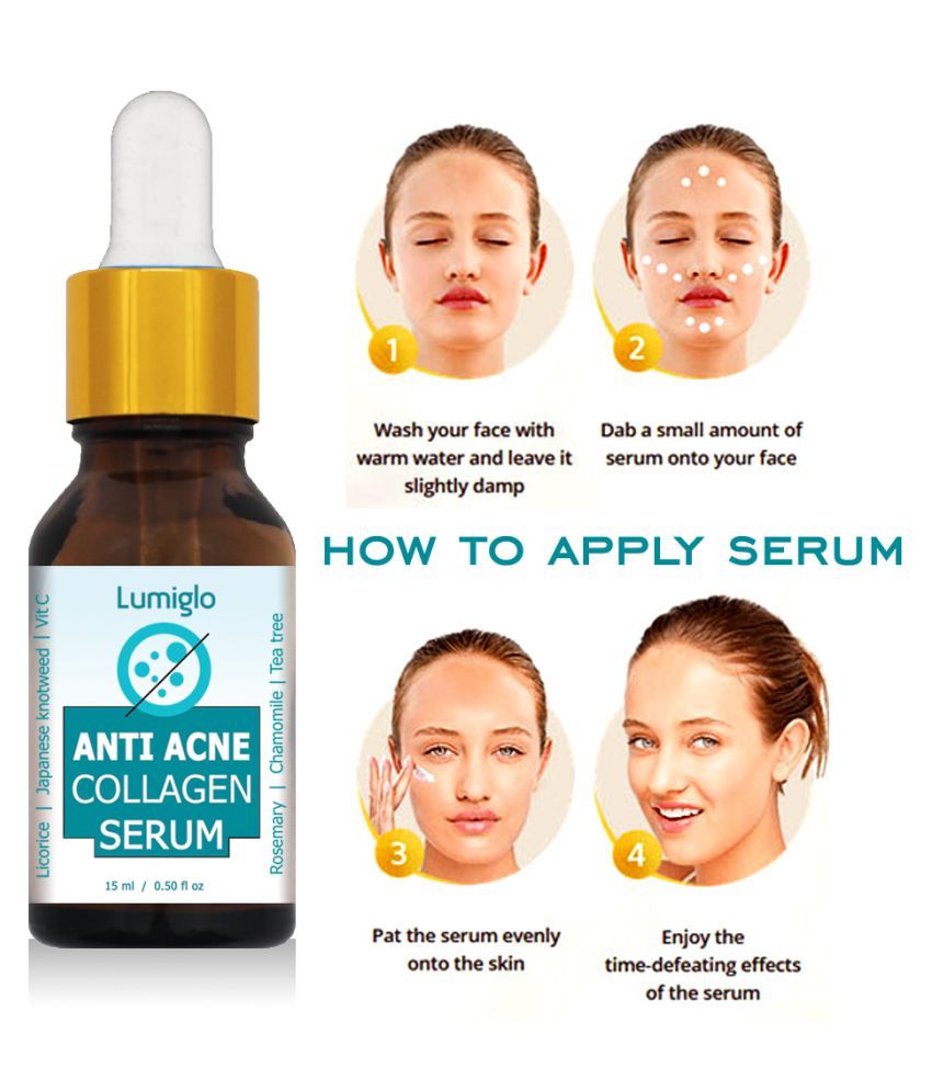 lumiglo AntiAcne & AntiScar collagen serum skin care chamomile