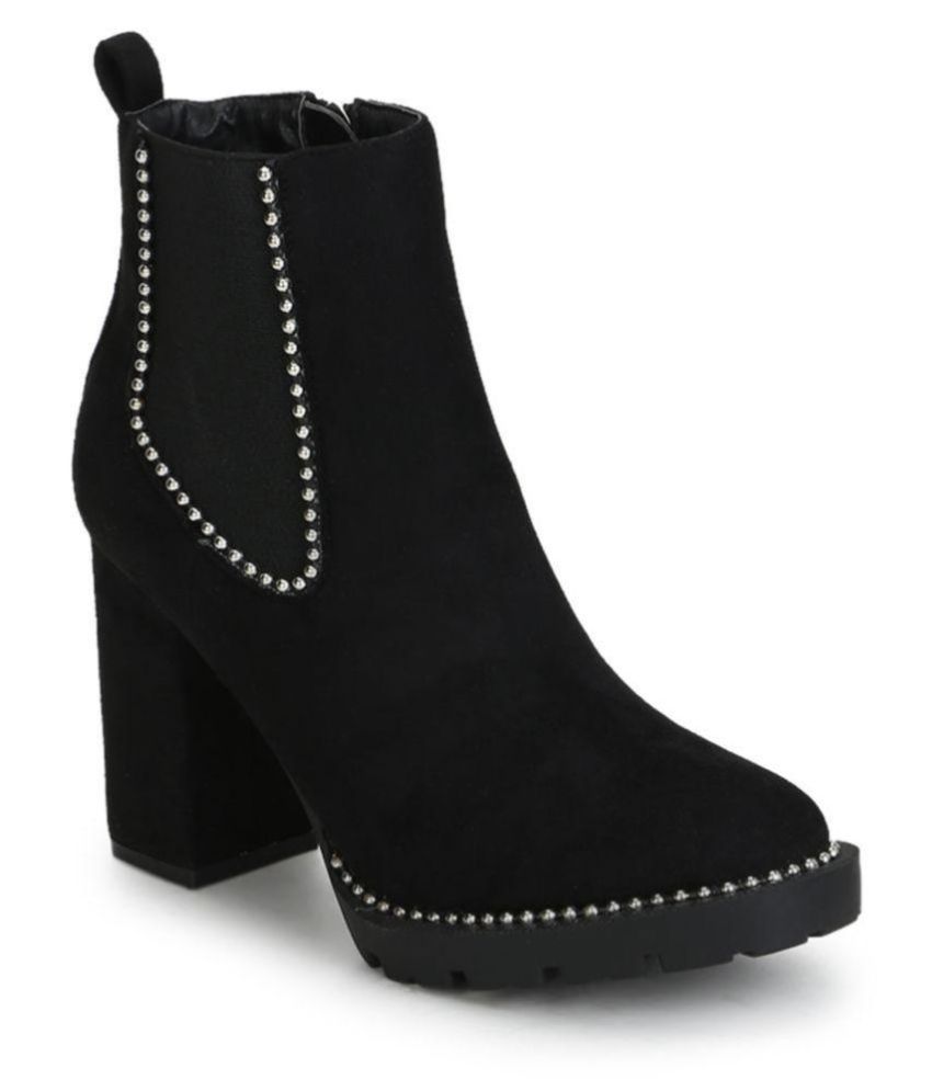 truffle collection mid heel ankle boots