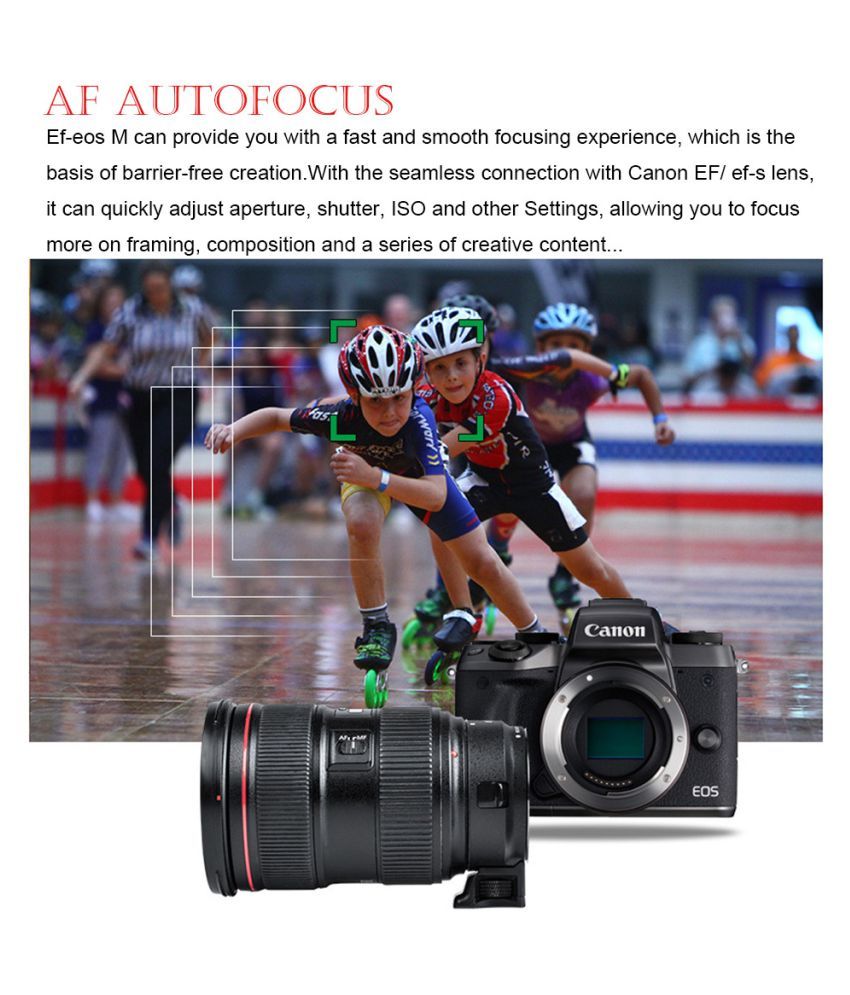 Cm Ef Eos M Electronic Auto Focus Lens Mount Adapter For Canon Eos M1 M2 M3 M50 Price In India Buy Cm Ef Eos M Electronic Auto Focus Lens Mount Adapter For Canon Eos M1 M2 M3 M50