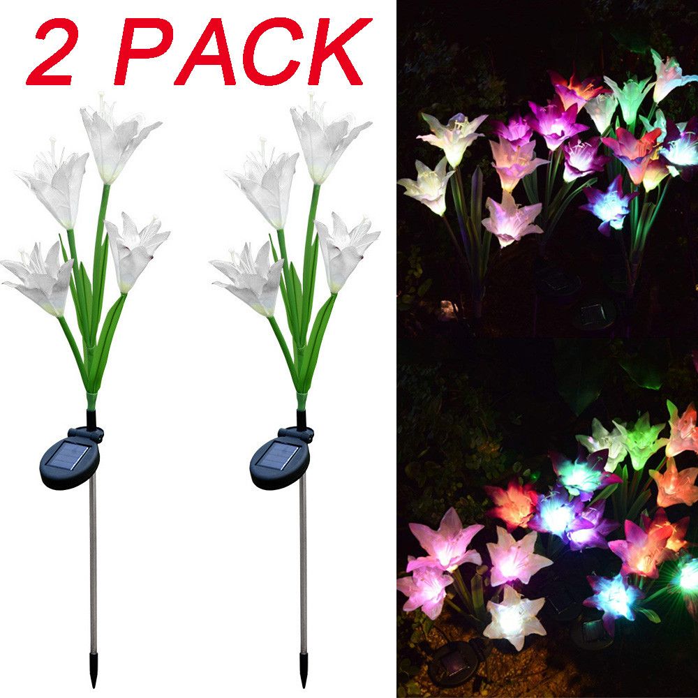 artificial lily solar lights