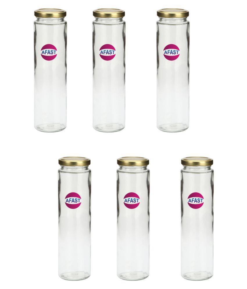     			Somil Glass Container, Transparent, Pack Of 6, 500 ml