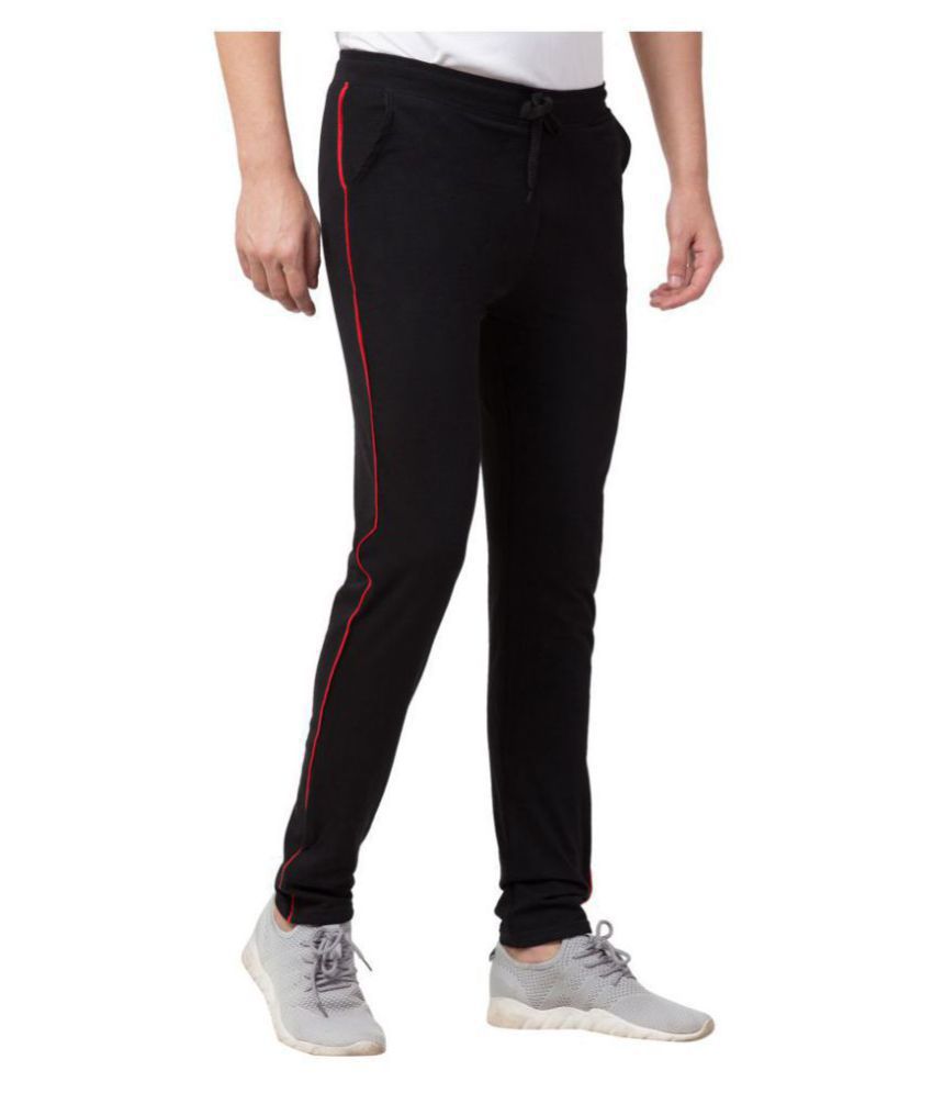 Bluecon Men's Black Stretchable Active wear Joggers/ Lowers/ Track ...