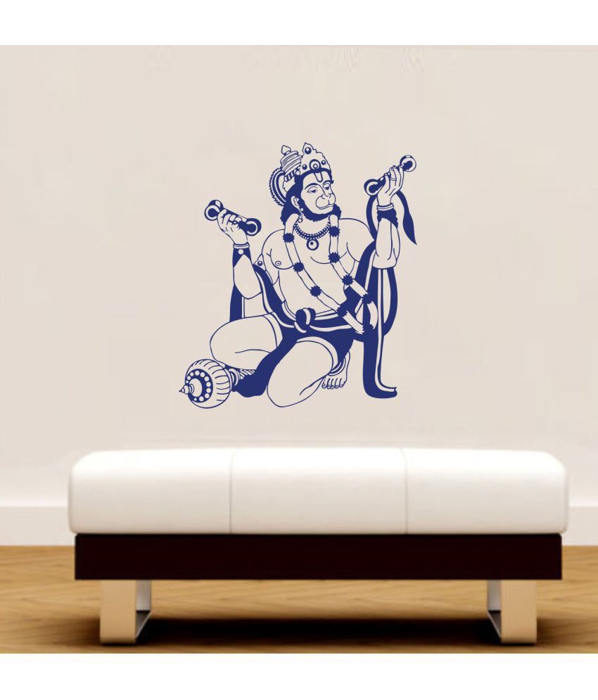     			Decor Villa Sitting lord hanuman Religious & Inspirational Sticker ( 58 x 52 cms )