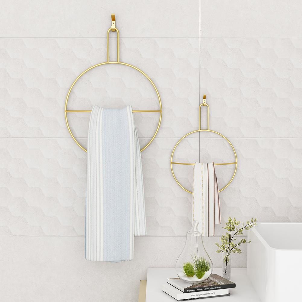 Round Bathroom Towel Hanger Holder Wall Mounted Rack Gold 28 X 20cm Buy Round Bathroom Towel Hanger Holder Wall Mounted Rack Gold 28 X 20cm Online At Low Price Snapdeal