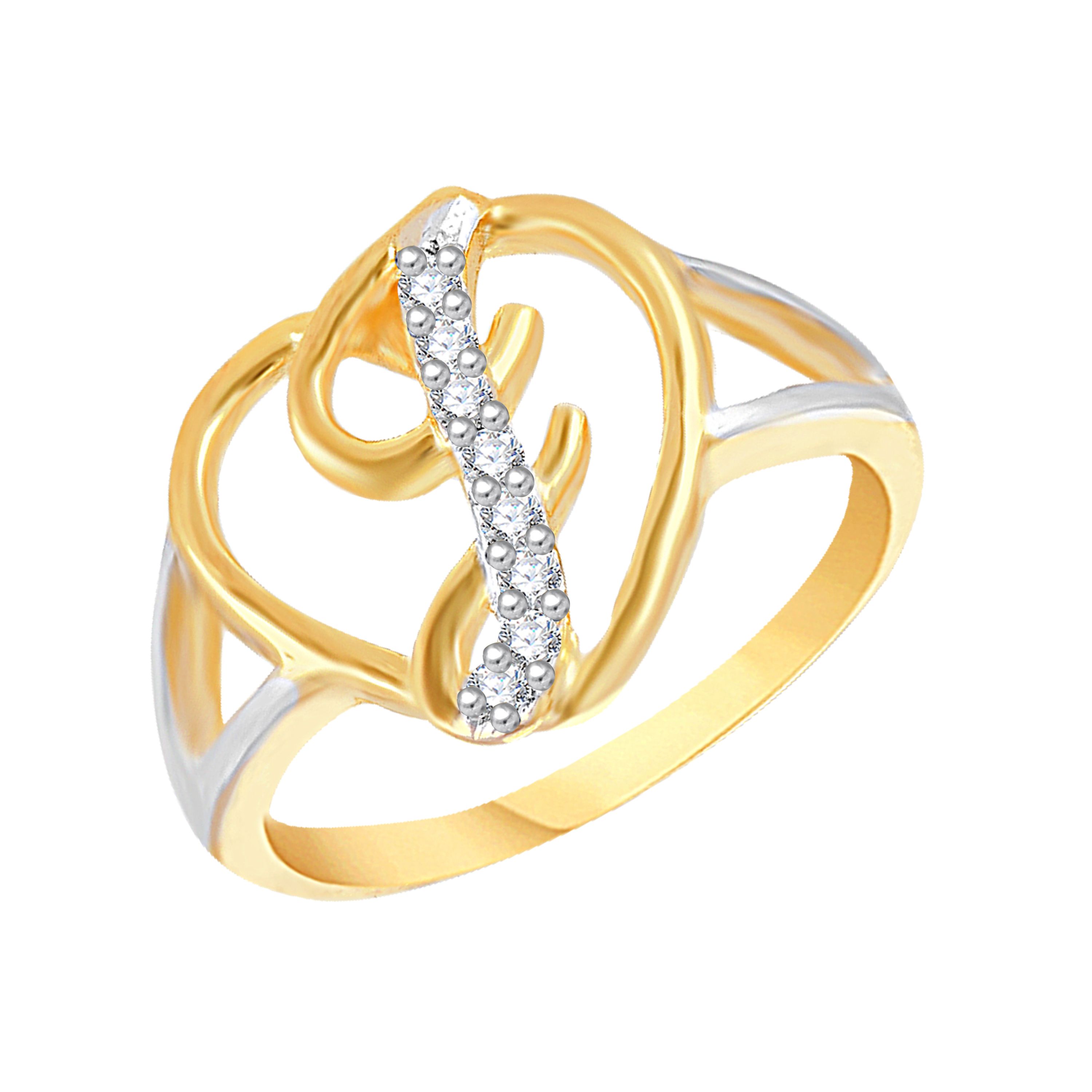 Vk Jewels Alphabet Letter J Gold And Rhodium Plated Alloy Ring For Women Girls Made With Cubic Zirconia Vkfr2499ga17 Buy Vk Jewels Alphabet Letter J Gold And Rhodium Plated Alloy Ring