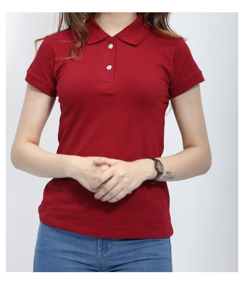 sweater polos maroon