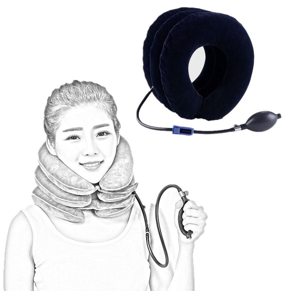 Air Inflatable Pillow Cervical Neck Head Traction Soft Brace Device