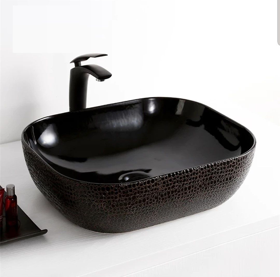 Buy Ceramic Black Ceramic Over Counter Wash Basins Online at Low Price ...