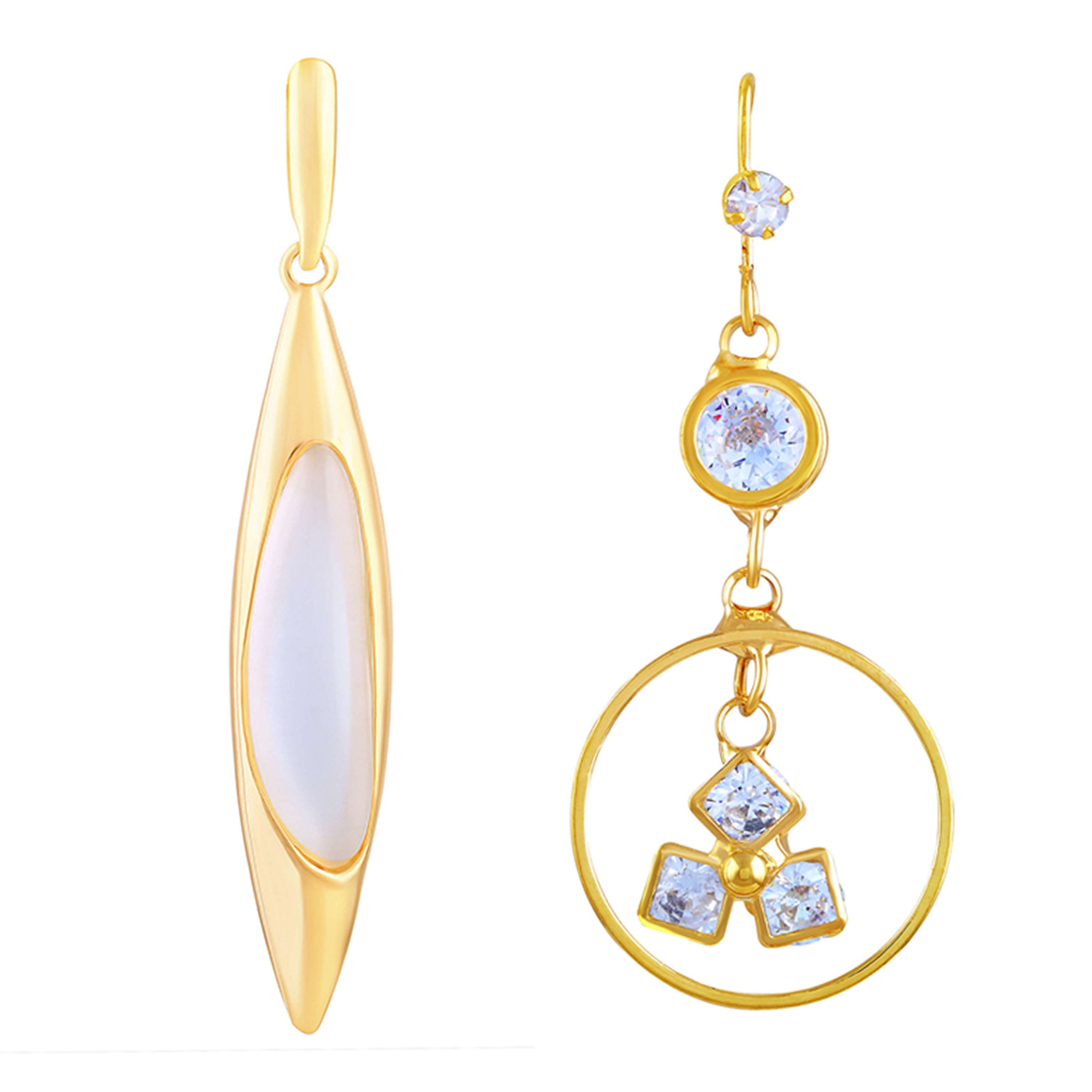     			Asmitta Stunning Gold-Toned Mismatch Dangle Earring