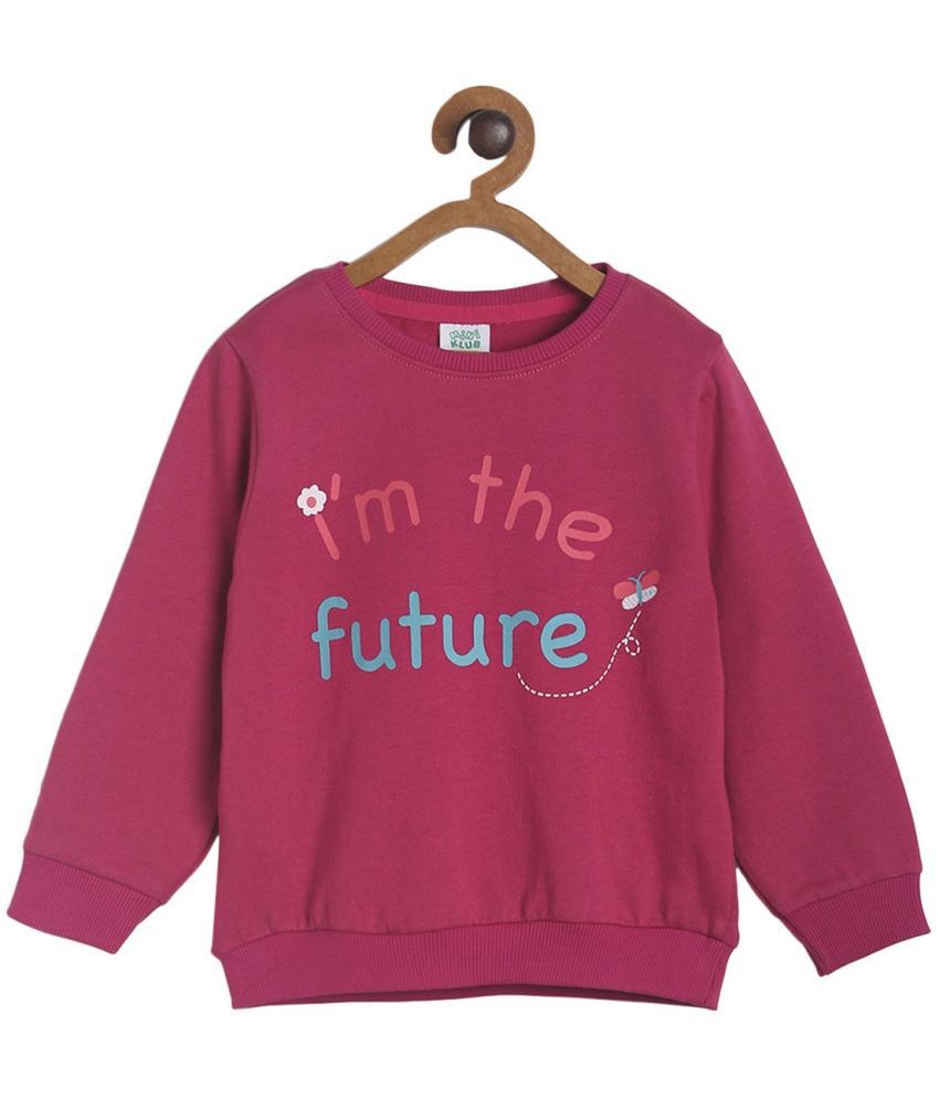     			MINI KLUB Maroon Sweatshirt For Baby Girl