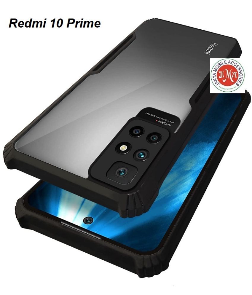     			JMA Black Shock Proof Case For MI Redmi 10 Prime - Slim Hybrid TPU Bumper Case