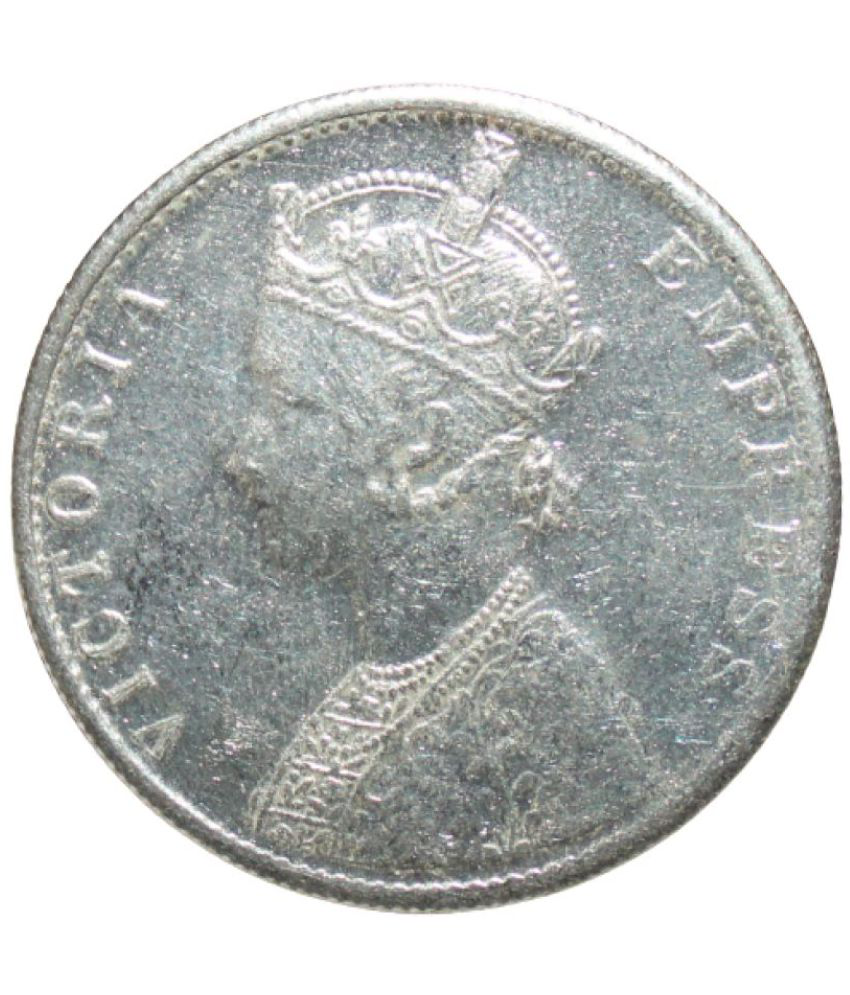     			1 Rupee 1897 Victoria Queen india Silverplated Fancy Rare Coin - Only for Collection Purpose not for resale