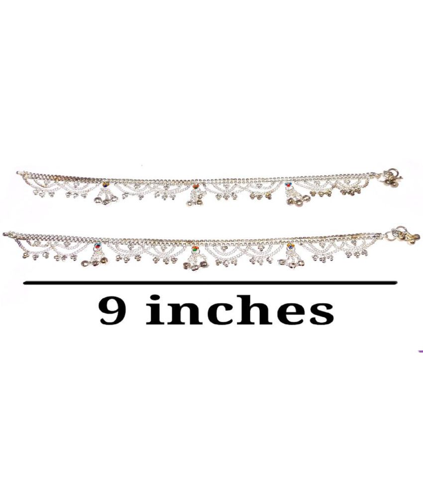 Shrungarika Traditional Indian Alloy Anklets payal pair Festive wear