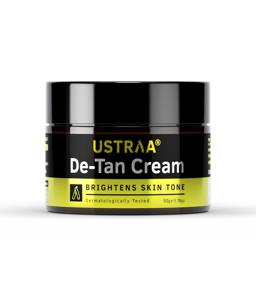     			USTRAA De-Tan Cream for Men - 50g - For Men - Tan removal and Even Skin tone, WITHOUT BLEACH, No sulphate, No Paraben, Prevents Dark Spots, With Japanese Yuzu and Liquorice