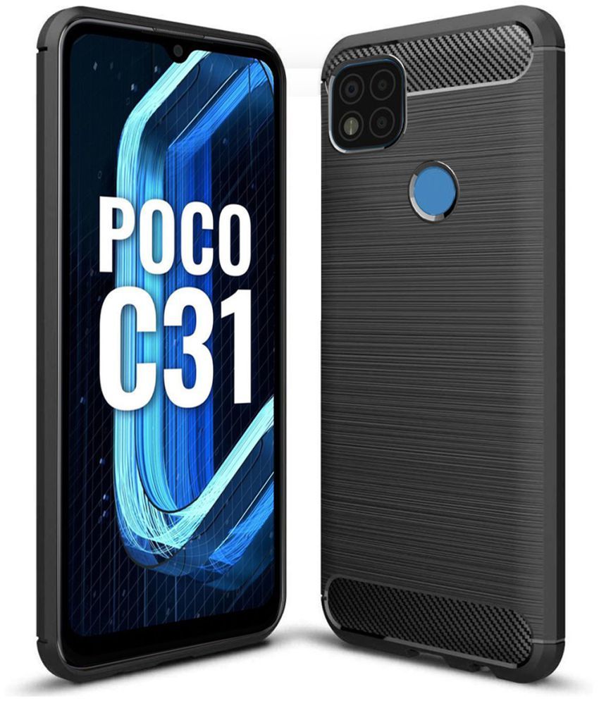     			Fashionury Black Hybrid Covers For Poco C31 -