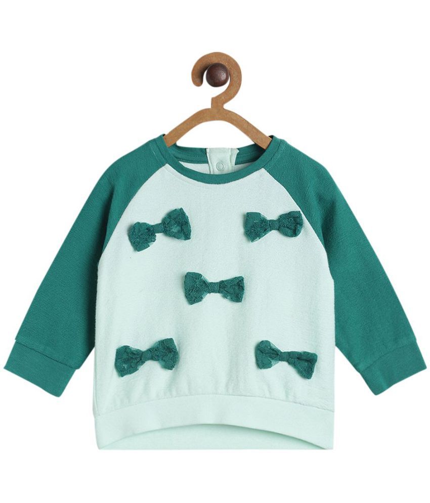     			MINI KLUB Green Sweatshirt For Baby Girl