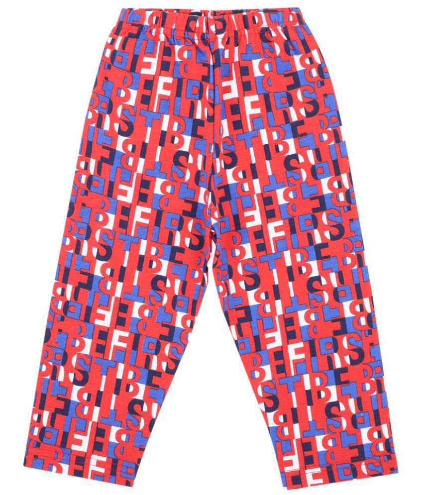     			Bodycare Kids Infant Boys Red printed Track Pant