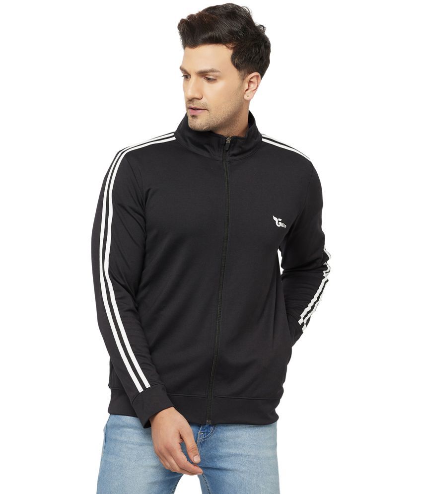     			Glito Black Casual Jacket