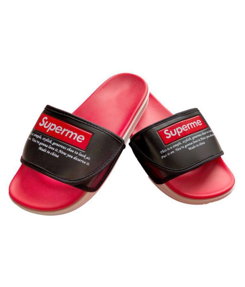 red supreme slippers