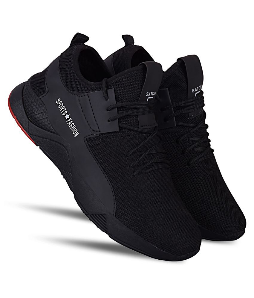Atton Black Running Shoes - Buy Atton Black Running Shoes Online at ...