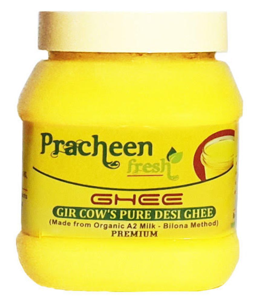 Pracheen Fresh Desi Gir Cow Ghee, Made from Organic A2 Milk using Bilona Method Ghee 250 g