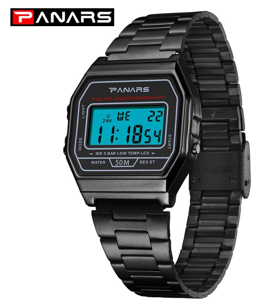 PANARS PNRS-8126-Black Stainless Steel Digital Men's Watch - Buy PANARS PNRS-8126-Black ...