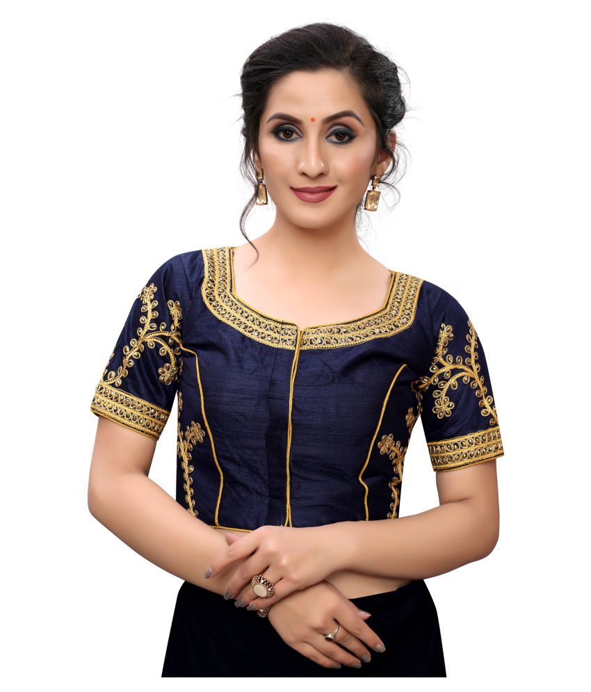 navy satin blouse uk