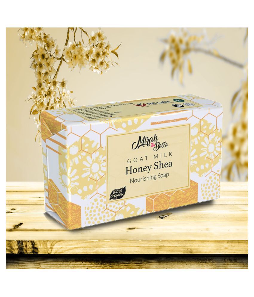     			Mirah Belle - Organic Goat Milk, Honey & Shea Butter Sensitive Skin Soap 125gm - Good for Sensitive Skin & Babies- Handmade Soap