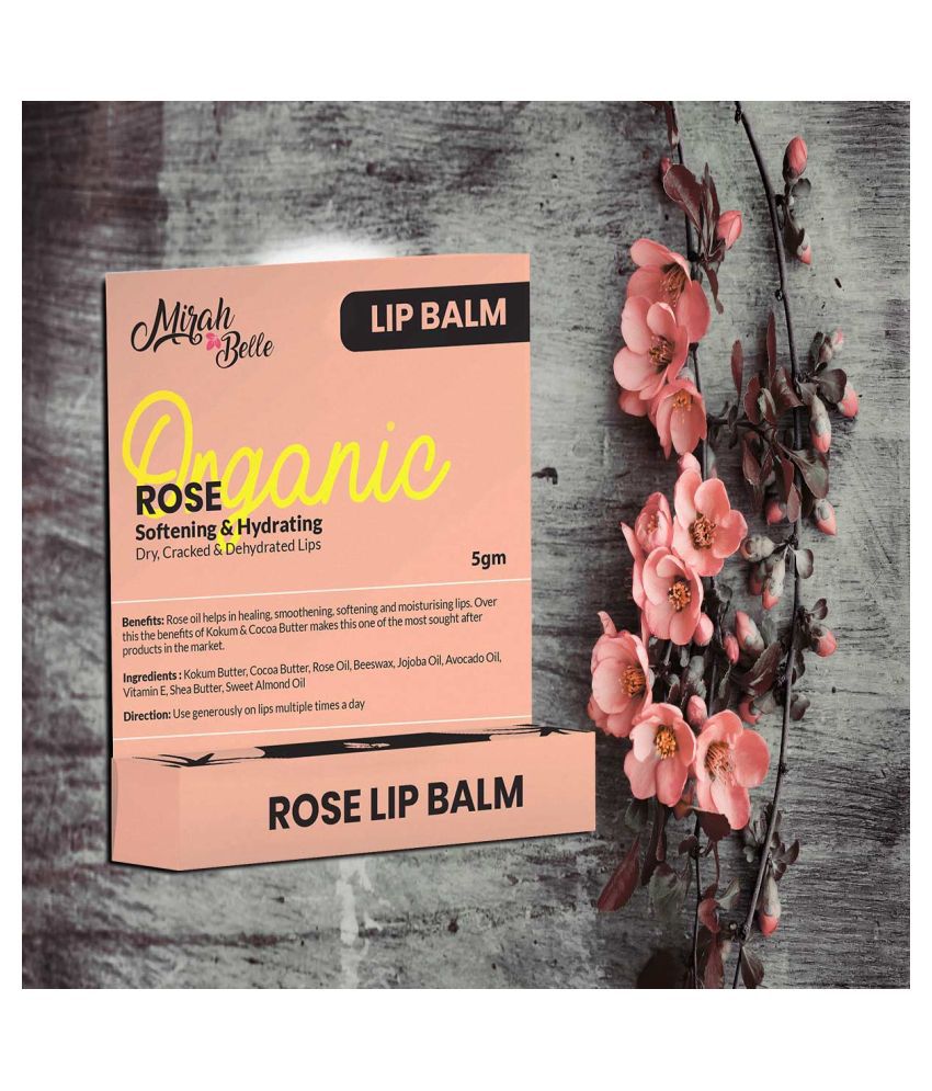 Mirah Belle Unisex Rose Lip Balm Pink Rose 5