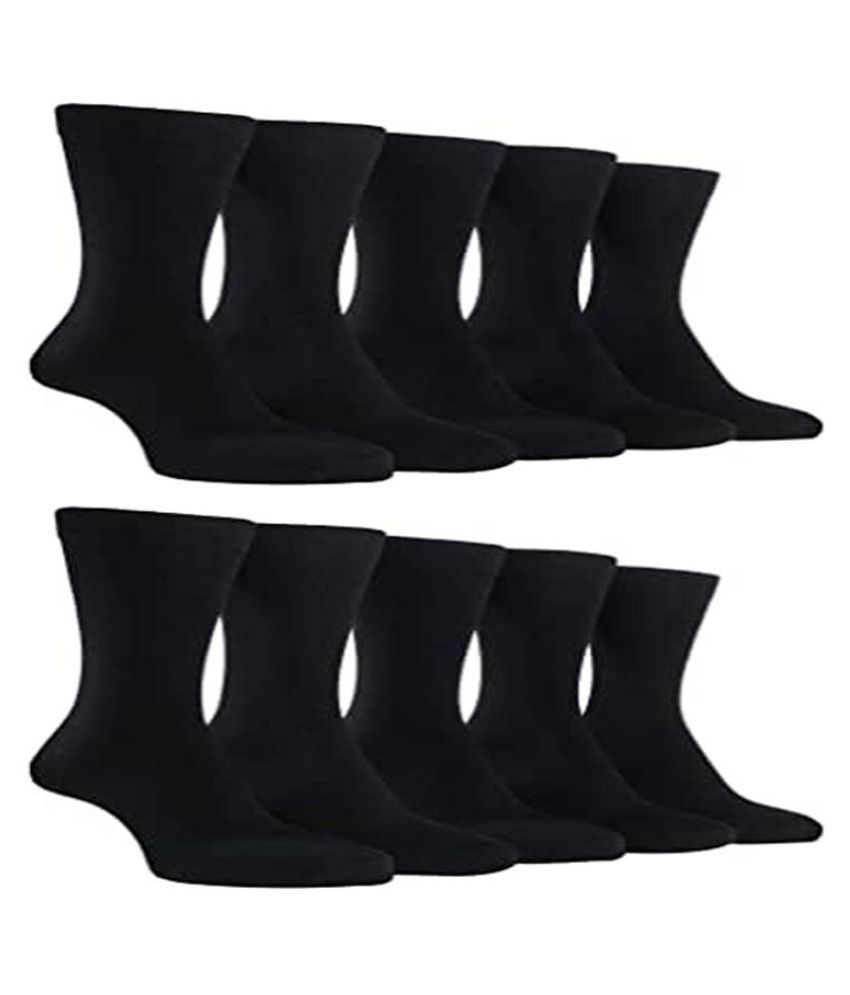     			Voici Black Formal Full Length Socks Pack of 10