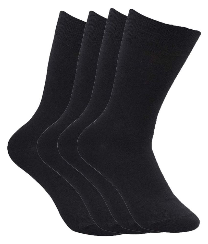     			Voici Black Formal Full Length Socks Pack of 4
