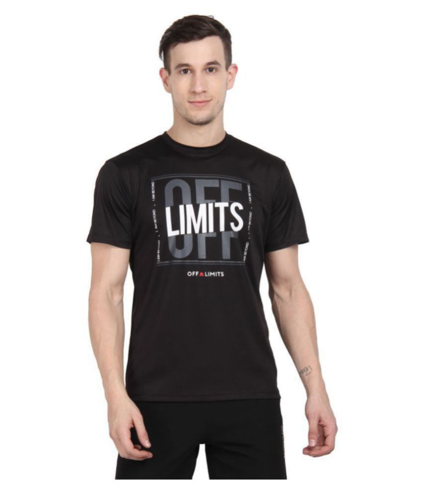     			OFF LIMITS - Black Polyester Regular Fit Men's Sports T-Shirt ( Pack of 1 )
