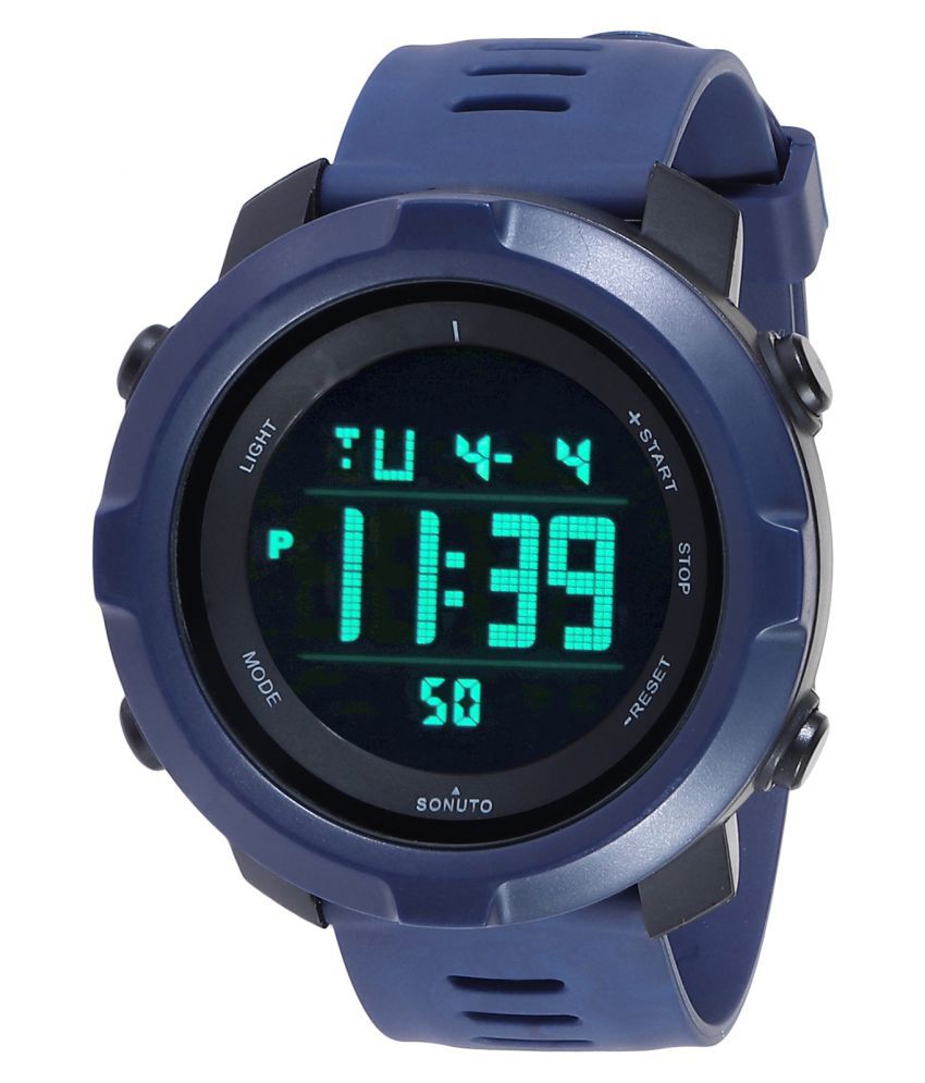    			Sonuto SNT-9062-Blue Resin Digital Men's Watch
