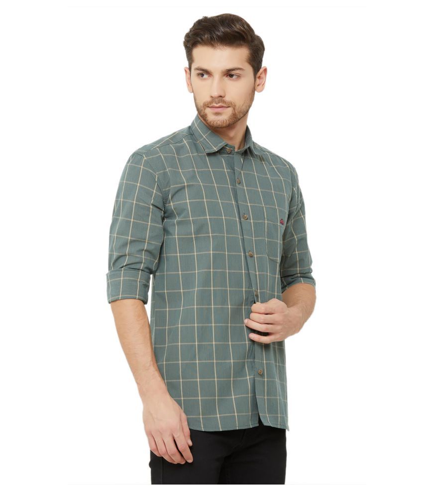 Donzell 100 Percent Cotton Green Shirt - Buy Donzell 100 Percent Cotton ...