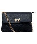 Lychee Bags Black P.U. Sling Bag