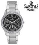 Swisstyle Stainless Steel Round Womens Watch