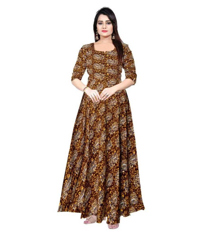 Urbanera Rayon Yellow A line Dress Buy Urbanera Rayon Yellow A line