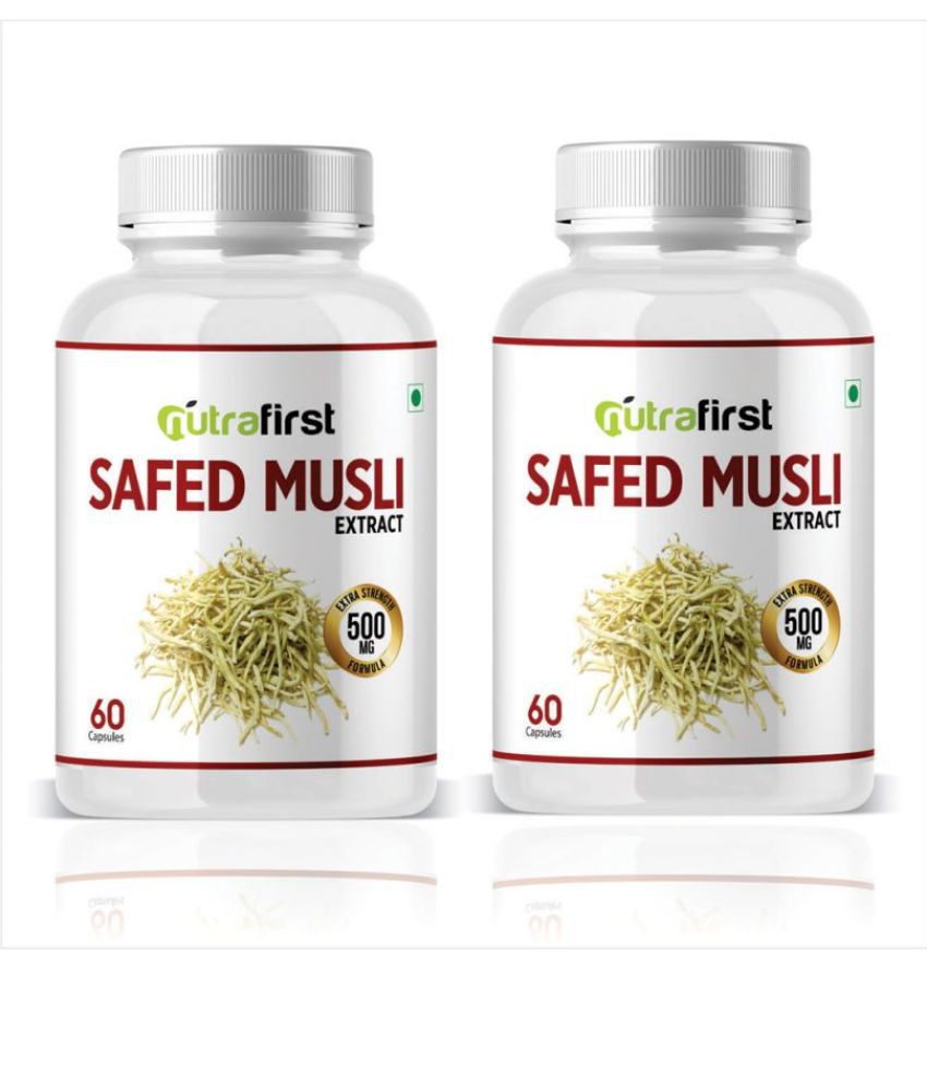     			NutraFirst Safed Musli Capsules, for Strength, Immunity & Stamina, enriched with safed musli extract, Vegeterian Capsule (2 X 120 Capsules)